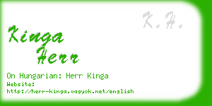 kinga herr business card